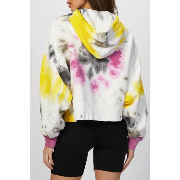 NEW MSGM tie-dye hoodie in white multi - Picture 2 of 3